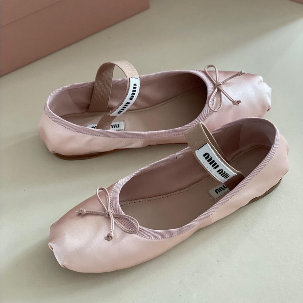Miu Miu Satin Ballet Flats